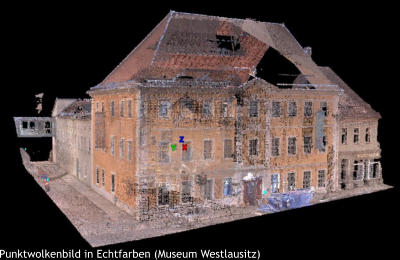 Punktwolkenbild in Echtfarben (Museum Westlausitz)