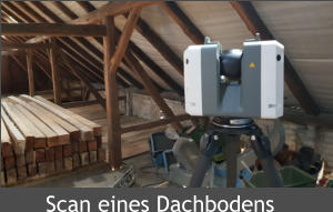 Scan eines Dachbodens